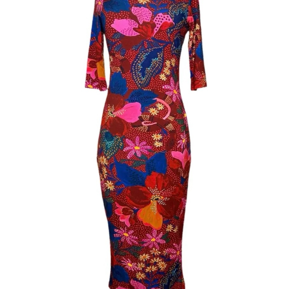 FARM Rio Snake Garden Jersey Dress